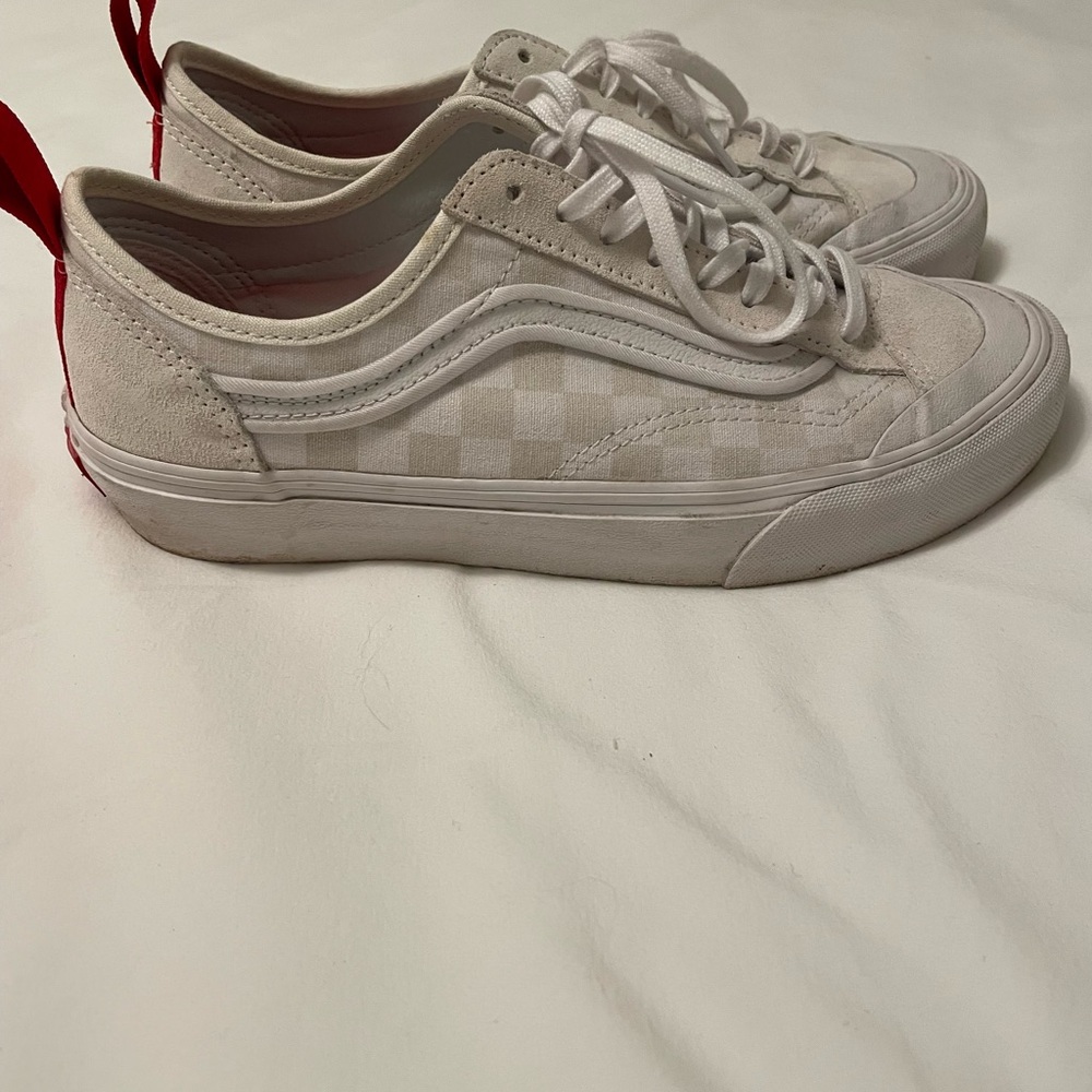Vans Leila Hurst Decon SF Style 36 | White Checkered | Rose Sole | Women's 8